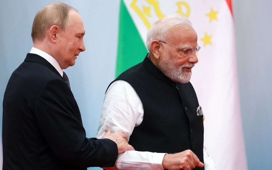 Dyktator Rosji Władimir Putin i premier Indii Narendra Modi