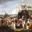 Lord Cornwallis, gubernator Bengalu, wita synów sultana Tippu, mal. Robert Home