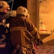 Strażacy gaszą pożar wywołany rosyjskim atakiem na infrastrukturę krytyczną