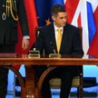 Minister Gavin Williamson podczas pobytu w Warszawie