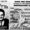 Legitymacja Radia Wolna Europa, którą Andrzej Czechowicz posługiwał się do marca 1971 r.