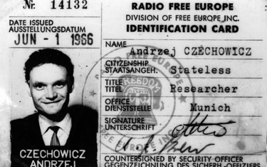 Legitymacja Radia Wolna Europa, którą Andrzej Czechowicz posługiwał się do marca 1971 r.