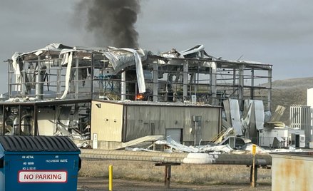 Zdjęcie zniszczonego budynku, opublikowane przez biuro szeryfa hrabstwa Box Elder