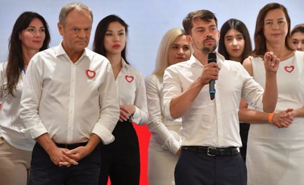 Donald Tusk i Michał Kołodziejczak
