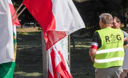 Pikieta pod egidą Ruchu Obrony Granic przy polsko-niemieckim moście granicznym nad Nysą Łużycką