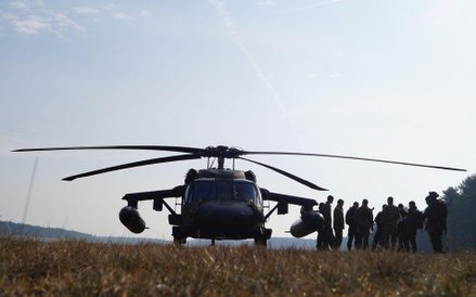 W ćwiczeniach Ryś -15 biorą udział także śmigłowce