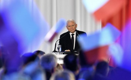 Jarosław Kaczyński na spotkaniu partii w Markach był jedynym mówcą