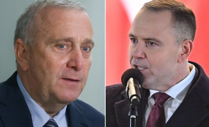 Grzegorz Schetyna i Karol Nawrocki