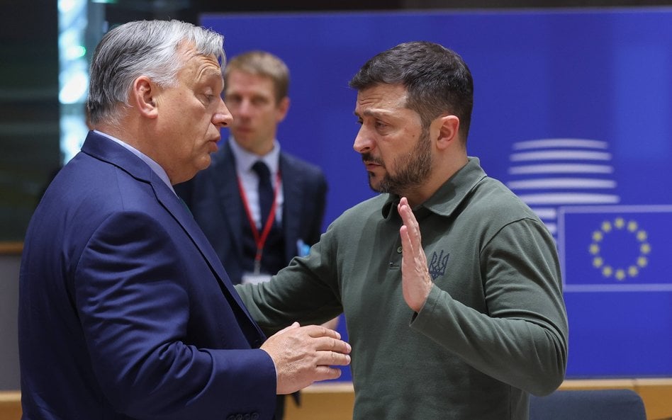 Premier Węgier Viktor Orbán i prezydent Ukrainy Wołodymyr Zełenski