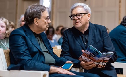 Michał Merczyński (po prawej) razem z pisarzem Orhanem Pamukiem, laureatem literackiego Nobla, na te