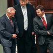Politycy PO i SLD prowadzą rozmowy, ale na razie nie chcą koalicji. Na zdjęciu Stefan Niesiołowski, 
