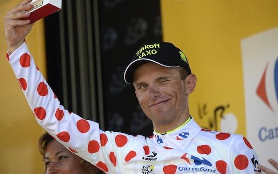 Rafał Majka w czerwone kropki
