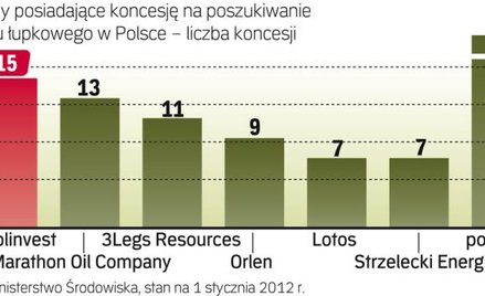 Firmy dysponujące koncesjami na poszukiwania gazu łupkowego (udzielono ich 109) zwiększą tempo prowa