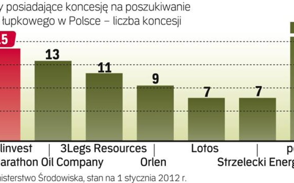 Firmy dysponujące koncesjami na poszukiwania gazu łupkowego (udzielono ich 109) zwiększą tempo prowa