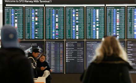 Lotnisko w San Francisco. Wiele lotów zostało opóźnionych bądź odwołanych w związku z shutdownem ame