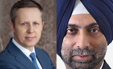 Od lewej: Sebastian Buczek, prezes Quercus TFI, oraz Sandeep Singh, szef regionu CEEMEA i Indii, Fra