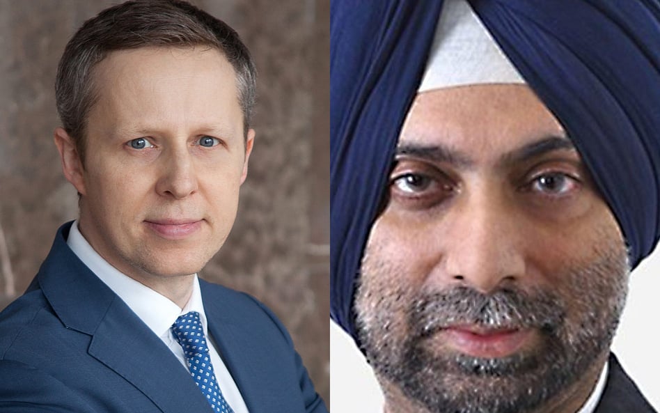 Od lewej: Sebastian Buczek, prezes Quercus TFI, oraz Sandeep Singh, szef regionu CEEMEA i Indii, Fra