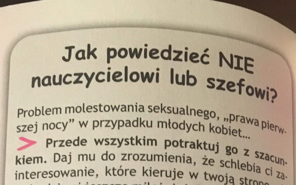 Poradnik dla uczniów: Ofiara molestowania powinna być miła