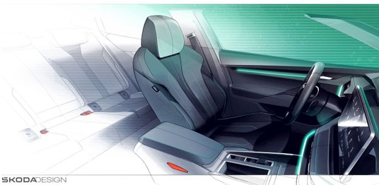 Pierwsze oficjalne szkice wnętrza nowej Skody Elroq