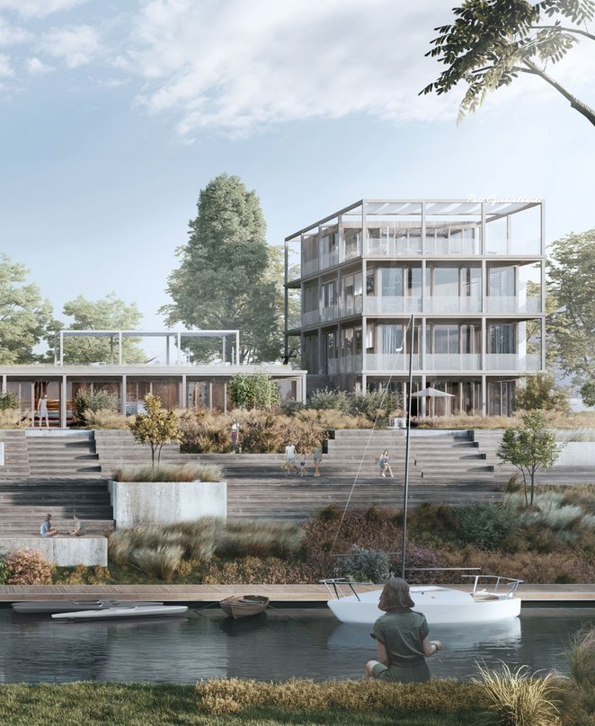 Architekci przewidzieli też zróżnicowane strefy użytkowania – dostępną dla wszystkich część rekreacy