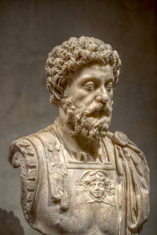 Popiersie Marka Aureliusza, jednego z najwybitniejszych władców Rzymu