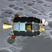 Artystyczna wizja LADEE nad powierzchnię Księżyca. NASA Ames/ Dana Berry