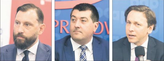 Od lewej: Marcin Adamczyk, prezes zarządu TFI PZU, Leszek Skiba, podsekretarz stanu w Ministerstwie 