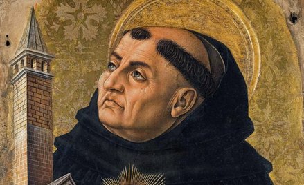 Św. Tomasz z Akwinu (ur. 1224 lub 1225 – zm. 1274) na XV-wiecznym obrazie Carla Crivellego
