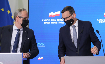Adam Niedzielski i Mateusz Morawiecki