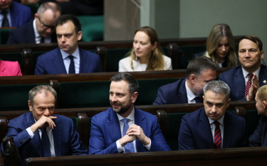 Członkowie rządu podczas posiedzenia Sejmu RP