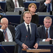 Donald Tusk wczoraj w Strasburgu
