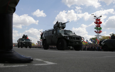 Białoruska armia w czasie defilady wojskowej