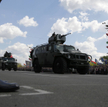 Białoruska armia w czasie parady wojskowej w Mińsku