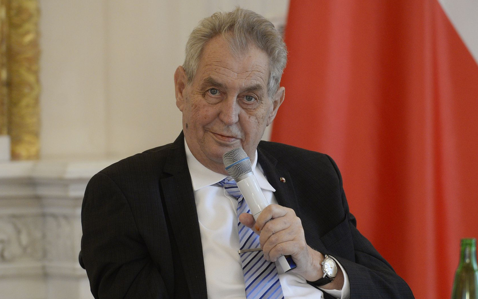 Prezydent Czech Milos Zeman