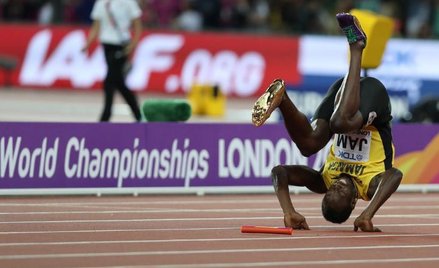 Usain Bolt tak zakończył udział w mistrzostwach świata. W sztafecie 4x100 m doznał kontuzji i nie do