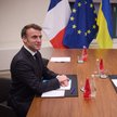 Emmanuel Macron podczas spotkania z Wołodymyrem Zełenskim