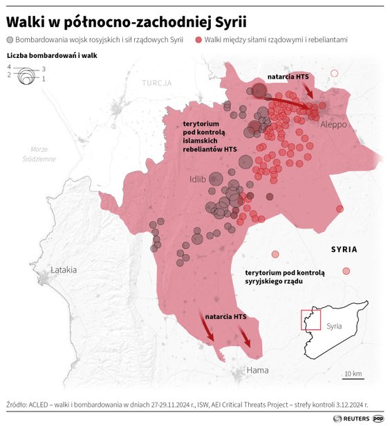 Ofensywa rebeliantów w Syrii (MAPA)