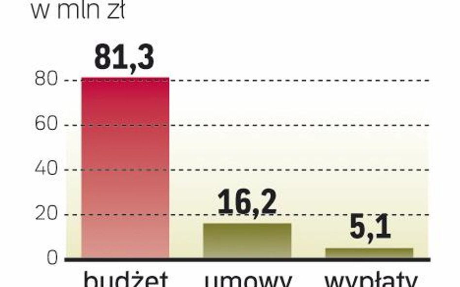 Firmy nie sięgnęły nawet po 25 proc. dostępnych pieniędzy.