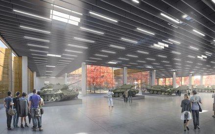 Widok wnętrza pawilonu wystawowego