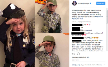 Halloween: Wnuki Trumpa "okażą szacunek armii i policji"