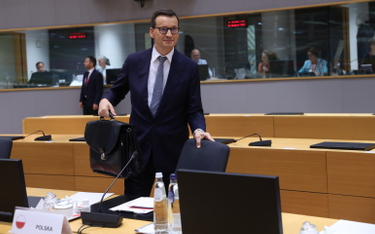 Mateusz Morawiecki podczas posiedzenia Rady Europejskiej w Brukseli