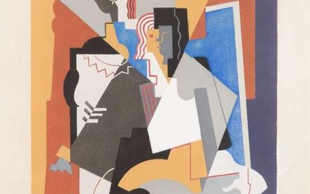 Albert Gleizes Le couple [Para], 1920 gwasz, papier, 33 × 24 kolekcja Marka Roeflera
