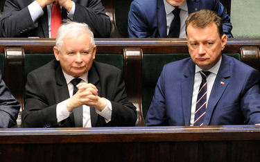 Prezes PiS Jarosław Kaczyński i szef MON Mariusz Błaszczak