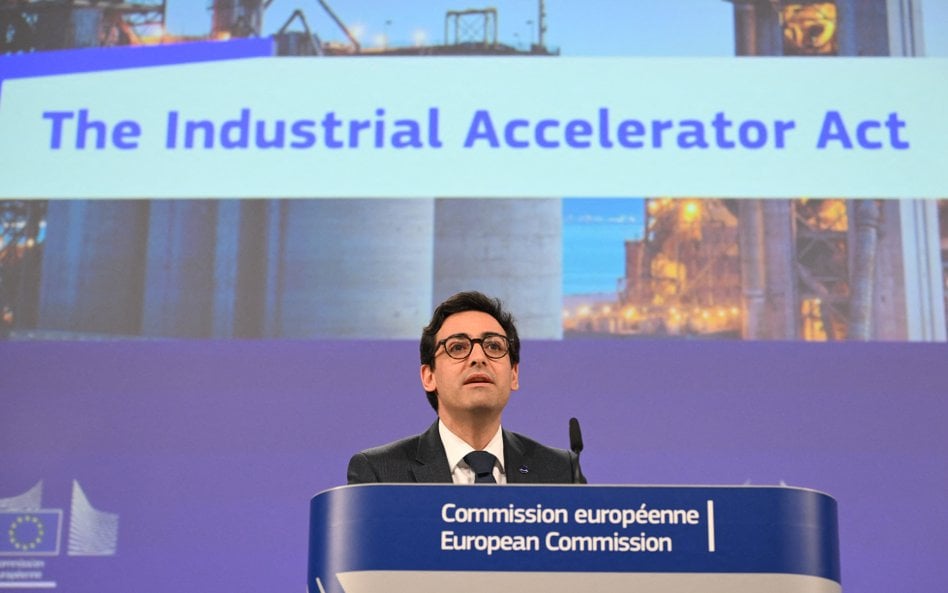 Wiceprzewodniczący wykonawczy UE ds. dobrobytu i strategii przemysłowej Stéphane Sejourne podczas ko