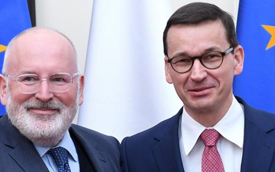 Spotkanie Fransa Timmermansa z Mateuszem Morawieckim miało błyskawiczny przebieg