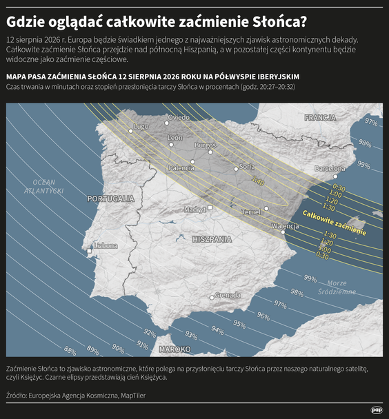 12 sierpnia 2026 r. Europa będzie świadkiem jednego z najważniejszych zjawisk astronomicznych dekady