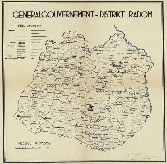 Mapa Wehrmachtu Okręgu Radom
