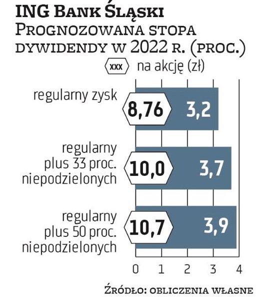 W przyszłym roku ING Bank Śląski kolejny raz powinien być w stanie wypłacić 50 proc. zysku. Ten zaś 