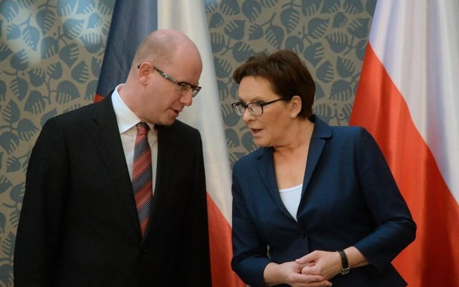 Premier Czech Bohuslav Sobotka i premier Ewa Kopacz