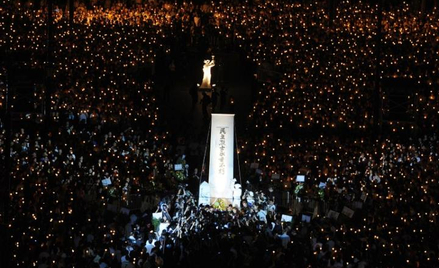 Wielotysięczne czuwanie w Hongkongu w rocznicę masakry na placu Tiananmen